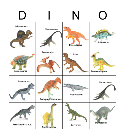 Dinosaur Bingo! Bingo Card