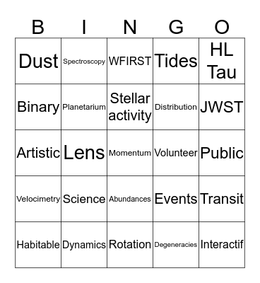 ExSoCal Bingo! Bingo Card