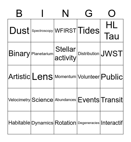 ExSoCal Bingo! Bingo Card