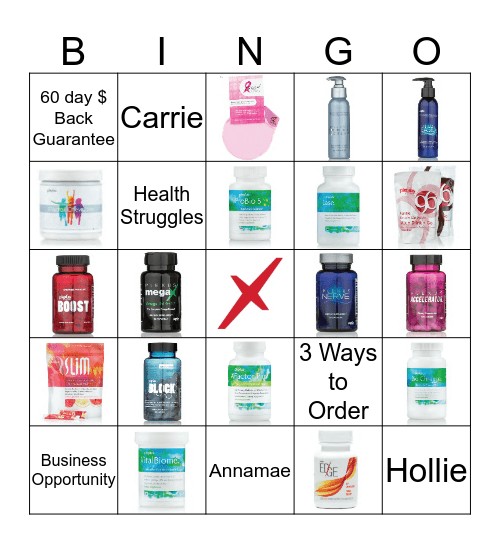 Plexus Night Out Bingo Card