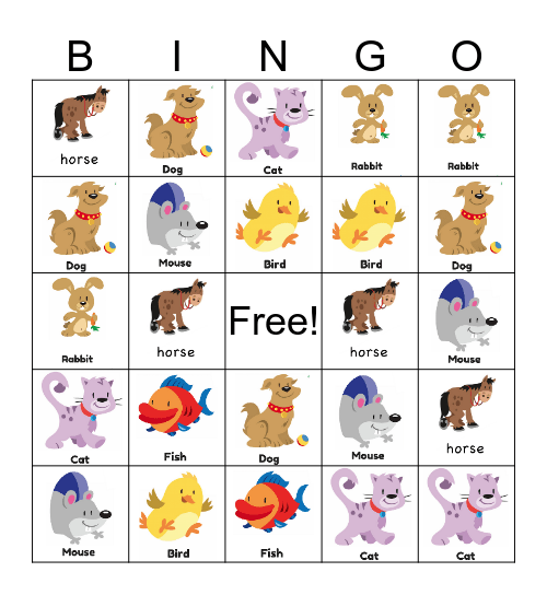 Shapes Bingo Card