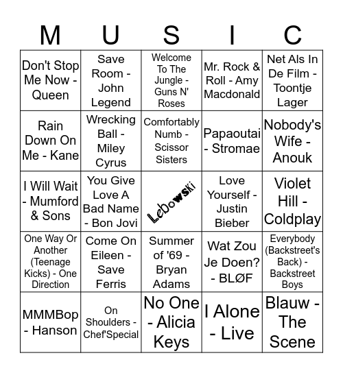 LOUPK #5 Bingo Card