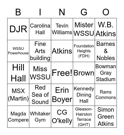 Rams Bingo Card