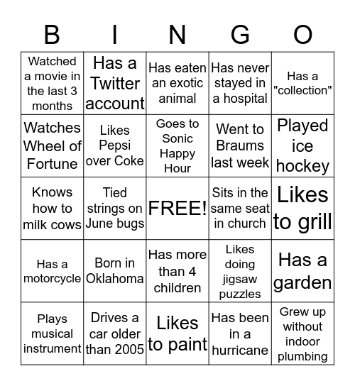 Bingo Card
