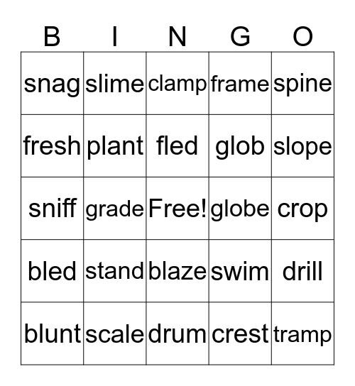 Blend Bingo Card