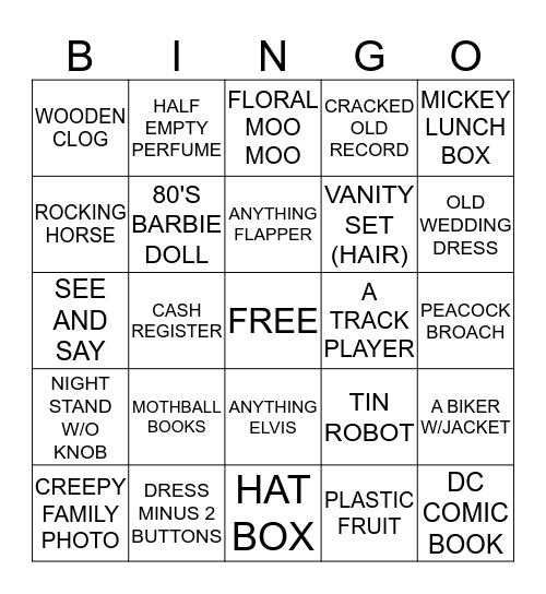 ANTIQUE MALL BINGO Card