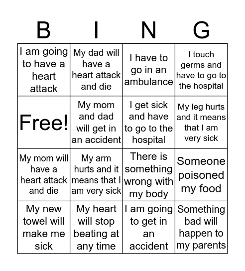 Brain Toot Bingo Card