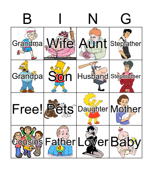 Family Bingo Card