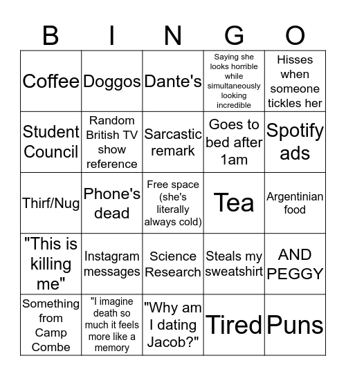 Vic Bingo Card