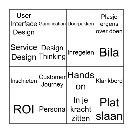 Management Bingo Lingo Bingo Card