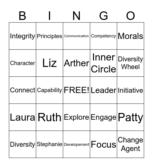 Diversity and Inclusion Bingo Card