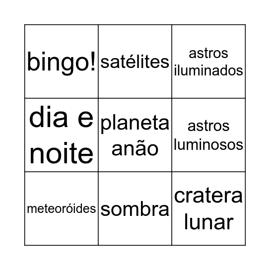 Atmosfera Bingo Card