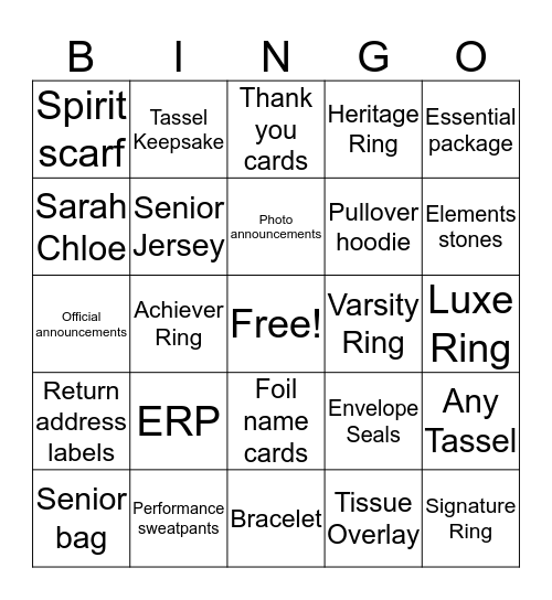 RBO Bingo Card