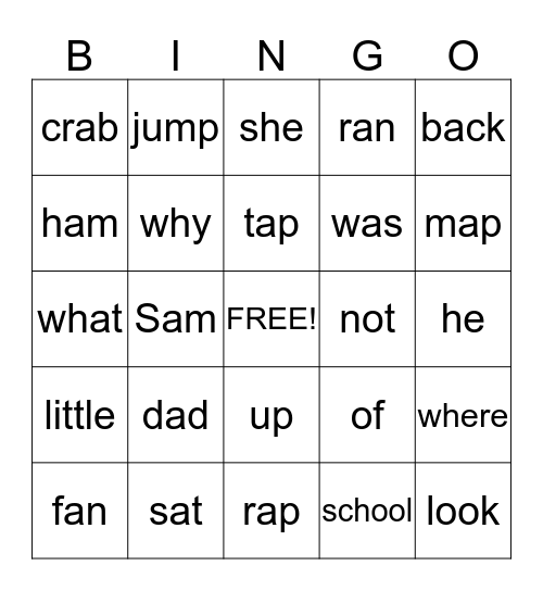 Week 2 Bingo Card