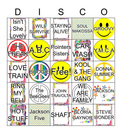 70's BINGO Card
