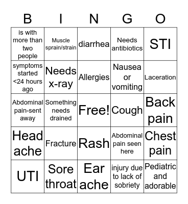 Fall Weekend Ready Care Bingo Card