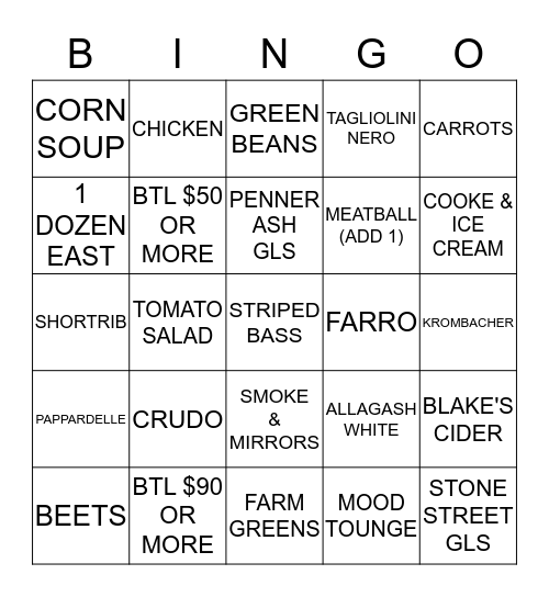 BINGO! Bingo Card