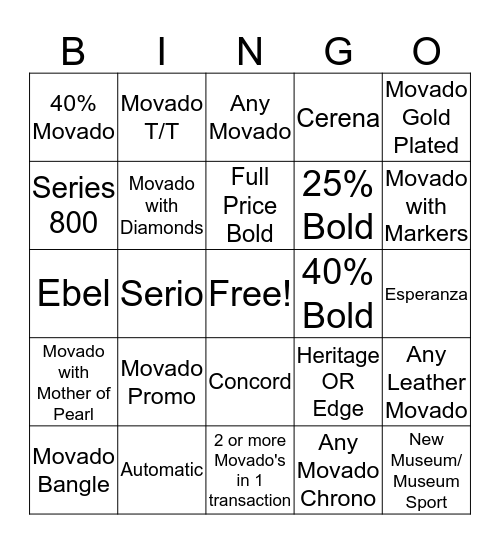 Sept. Week 2 BINGO Card