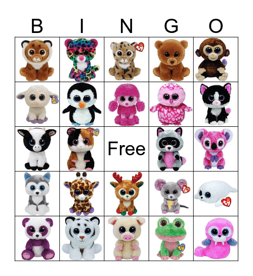 Beanie Boo Bingo Card