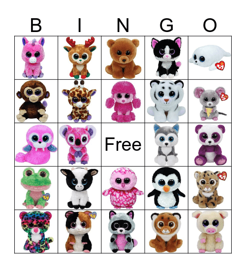 Beanie Boo Bingo Card