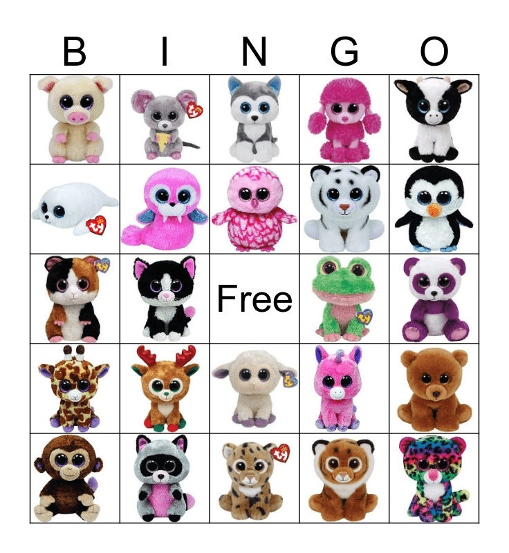 Beanie Boo Bingo Card