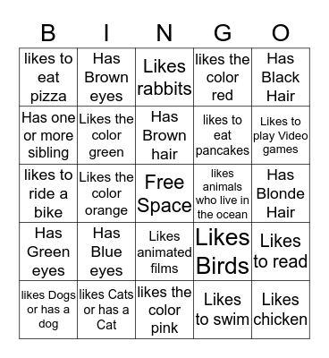 Find someone who Bingo Card