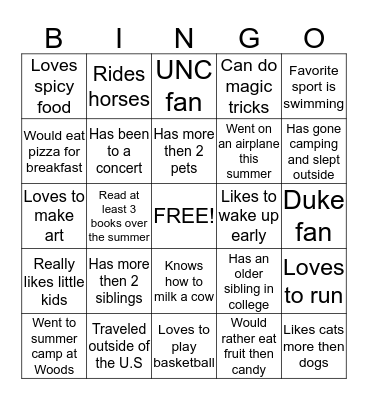 Bingo Card