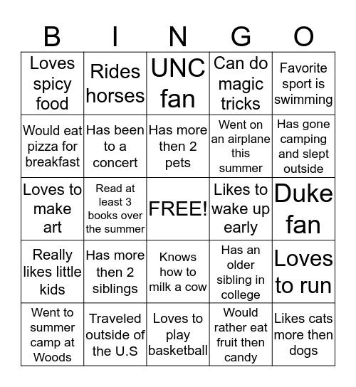 Bingo Card