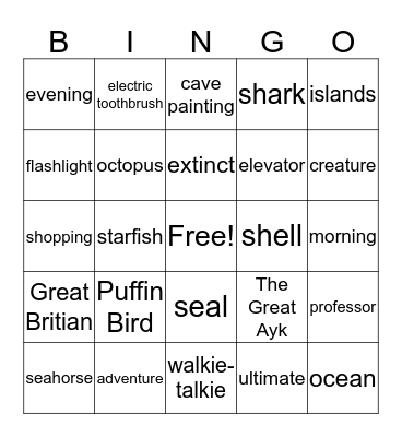 Super Minds 3b Unit 5 and Unit 6 Bingo Card