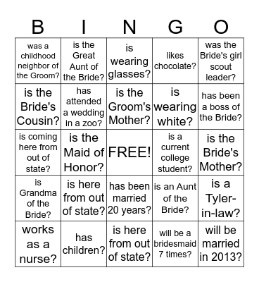 Find Someone Who ... Bingo Card