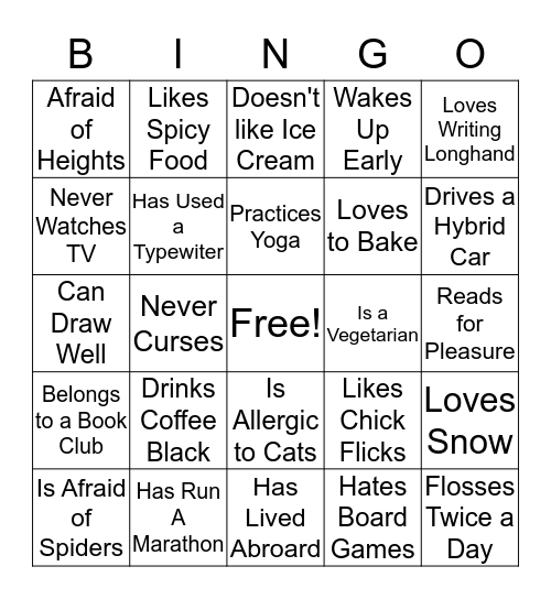 Leadership Development Institute Bingo Card