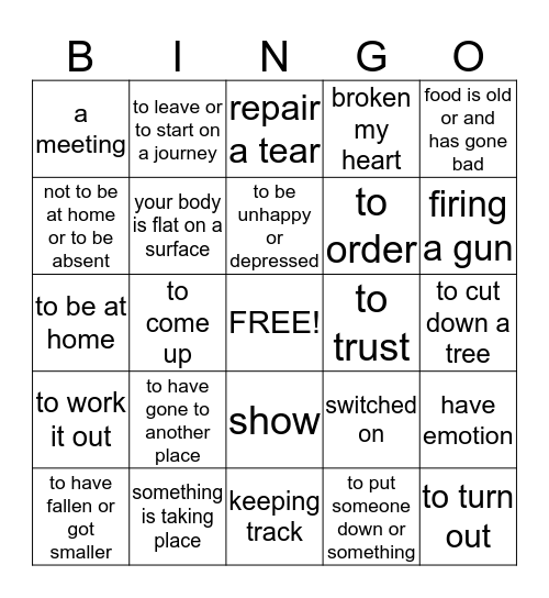 6b third class Bingo Card