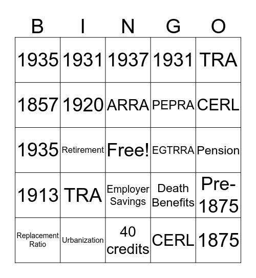 CALAPRS Bingo 2017 Bingo Card