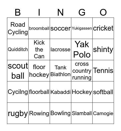 Bingo Card