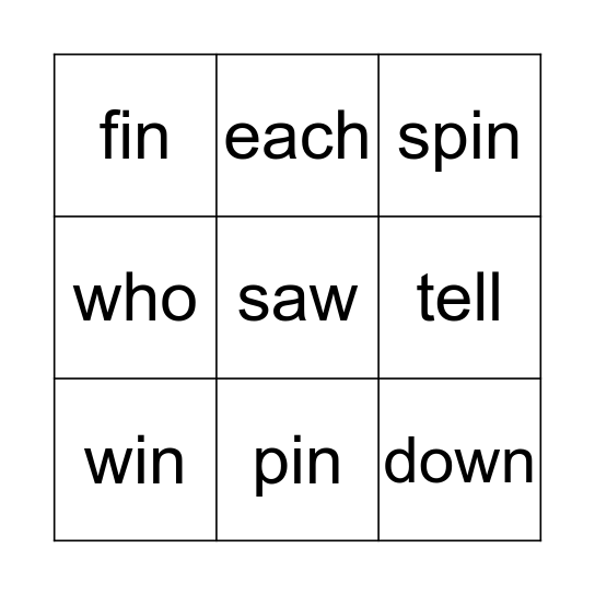 Bingo Card