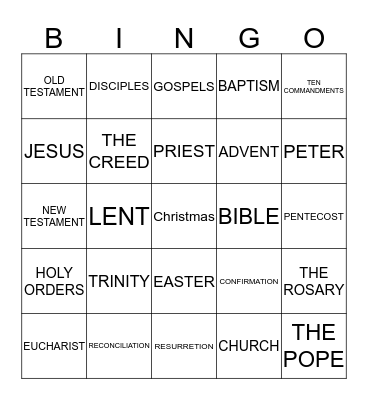 OLDER REVIEW Bingo Card