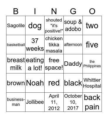 Bingo Card