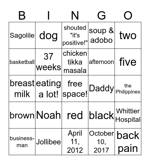 Bingo Card