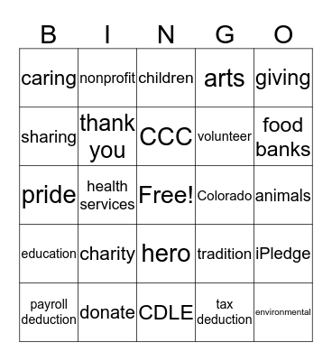 CCC Bingo Card