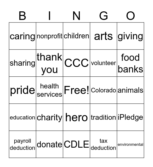 CCC Bingo Card