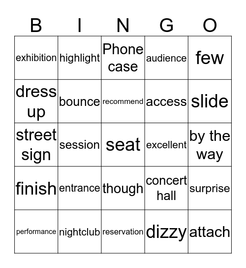Stepping Stones, 3B, Chapter 1 Bingo Card