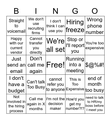 Call Blitz Bingo!! Bingo Card