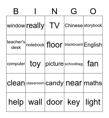 Grade4 Module1 Bingo Card