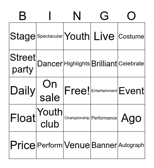 3BB Ch 1 words Bingo Card