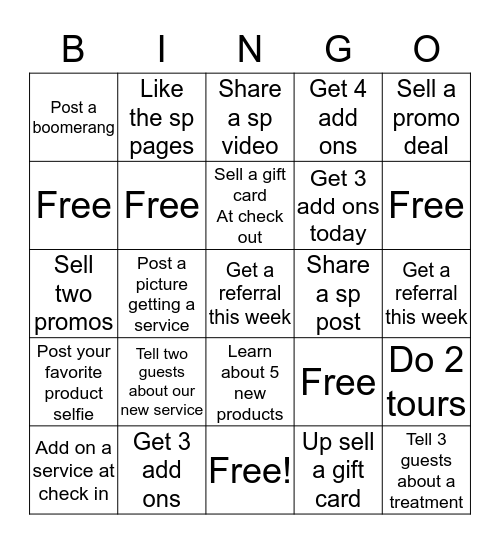 ROCK STAR FD BINGO Card