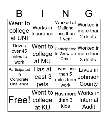 Icebreaker BINGO Card