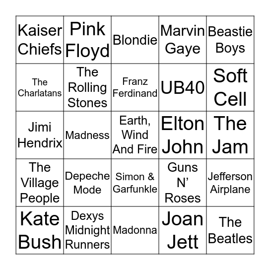 Oink Punk Bingo Card