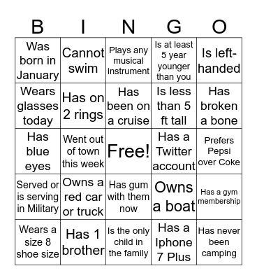Lighthouse Family Fusion 2017 Bingo Card