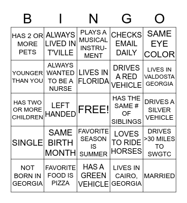PNSG 2030 AUGUST 2013 FALL Bingo Card