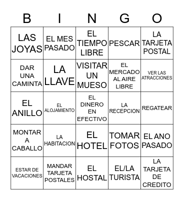 vocab 1.2  Bingo Card